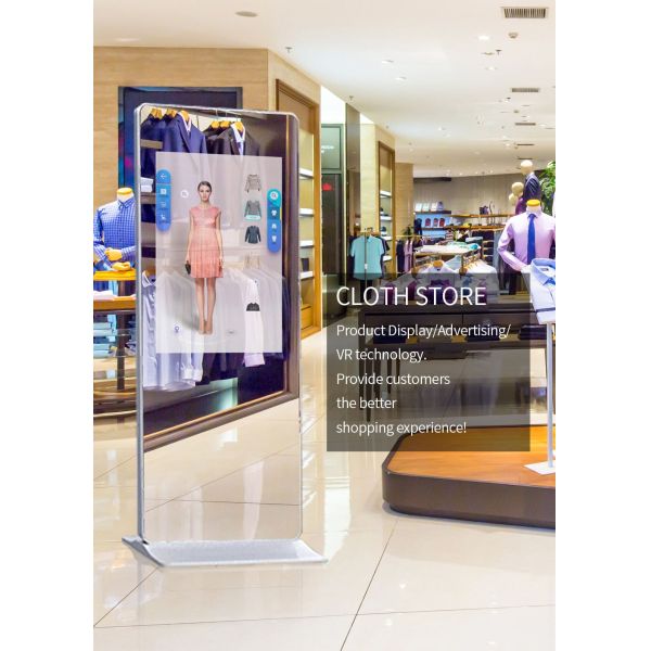 CH Indoor Floor Stand Touch Screen Smart Mirror Interactive Digital Signage and Displays Advertising Screen