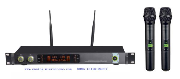 LS-8600 infrared PRO UHF DUAL cordless wireless microphone system PLL Rack-Mountable optional muti channel