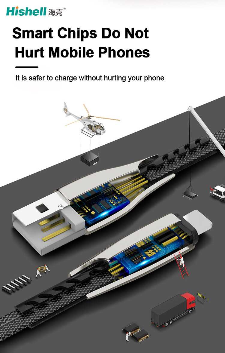 Анти- пакостя универсальный шнур телефона USB, кабель заряжателя смартфона Stainproof