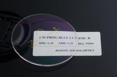 1.56 Index High Transmission Progressive Multifocal Lenses For Anti Blue Ray Glasses