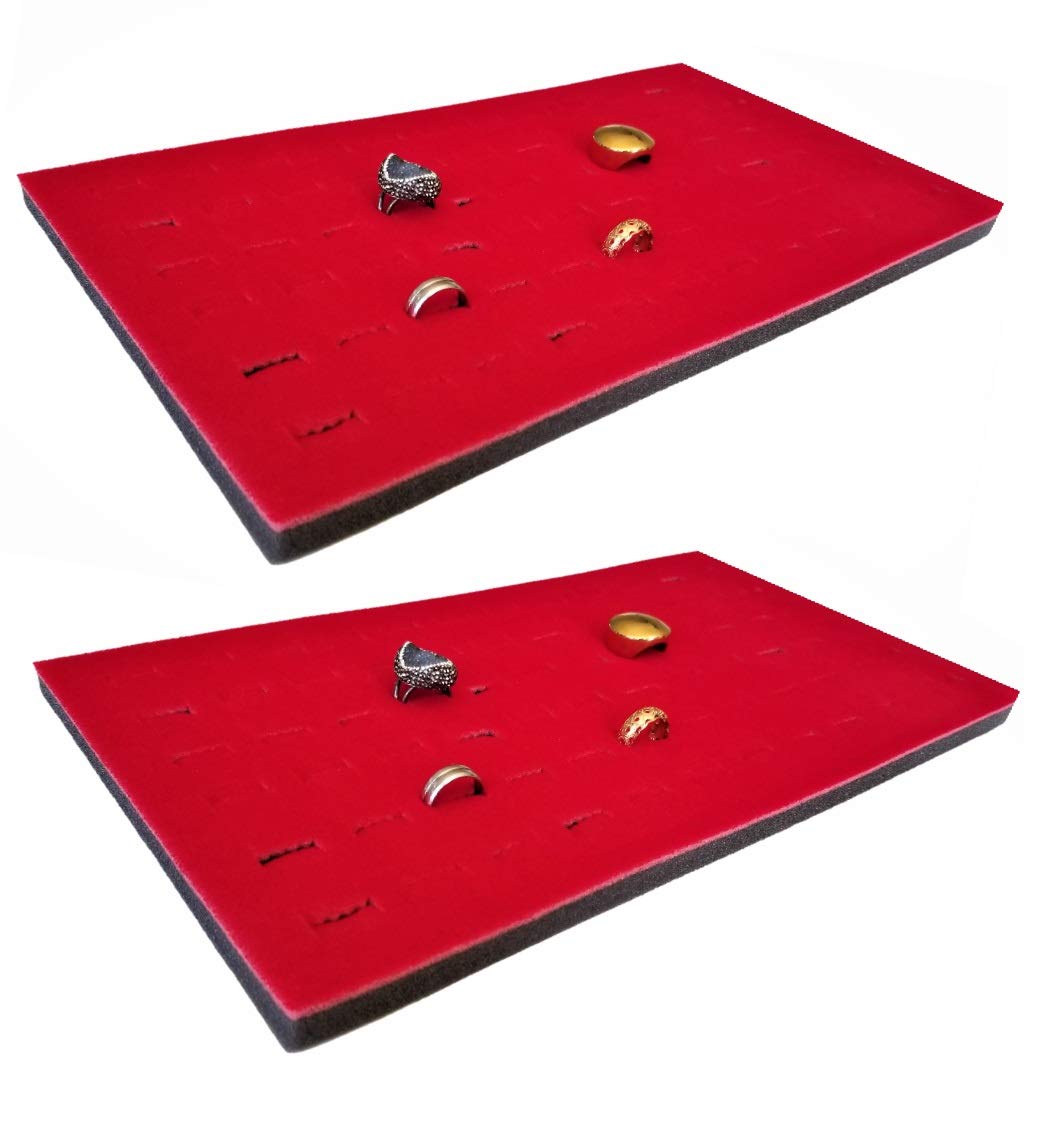 Коробка пены бархата ПУ вводит черное/белизну, пена шкатулки для драгоценностей защитная