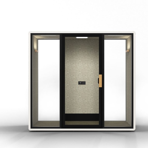 Tempered Glass Acoustic Enclosed Meeting Pods Privacy Cabin For Open Plan Office