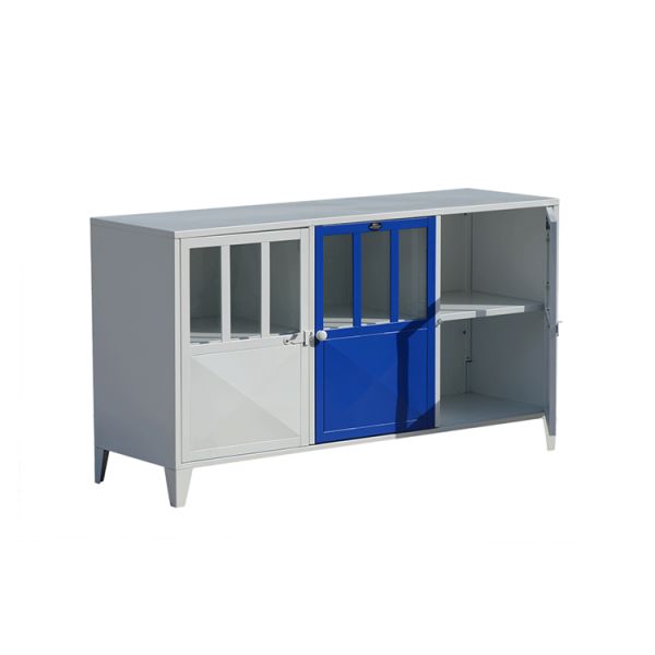 3 Drawers Steel Front Locking Low Storage Cabinet Metal Home Storage Furniture