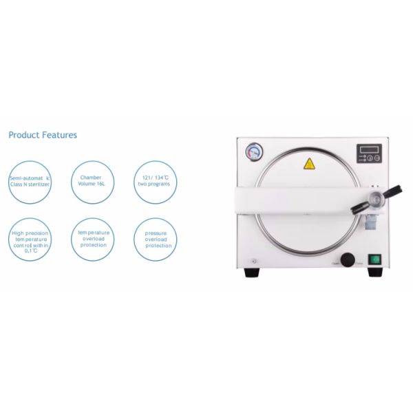 Хорошая цена Больница Стерилизатор оборудование Стоматологическая клиника 18L Класс N Стоматологический автоклав