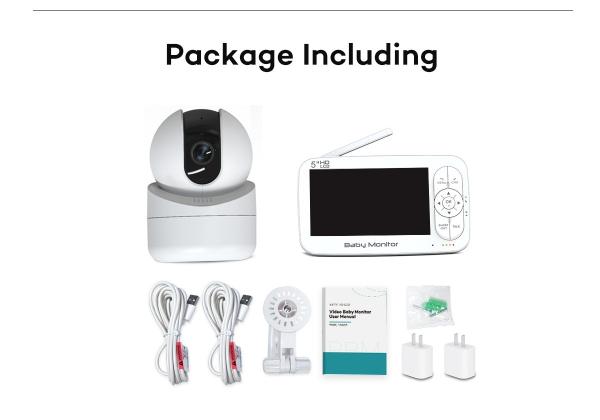 Intelligent Infant 2 way full hd Monitor video babyphone Monitor Your Baby's Room Temperature with Split Screen Viewing
