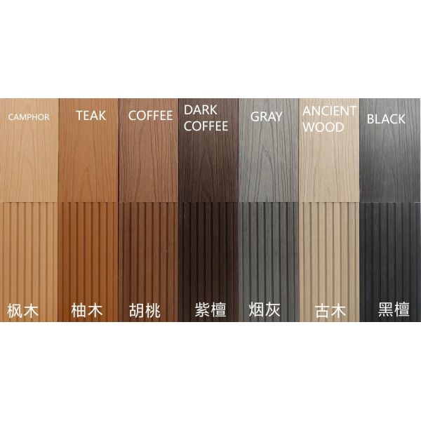 Second generation solid double-sided co extruded outdoor WPC flooring