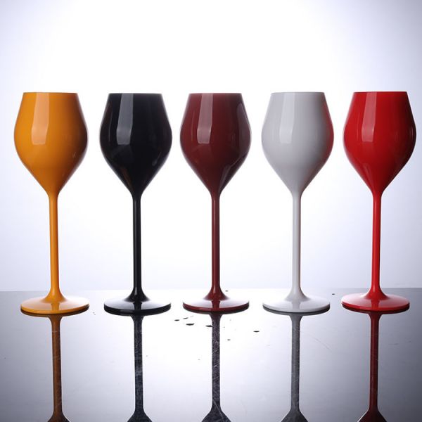 Shatterproof Plastic Veuve Clicquot Champagne Flutes Acrylic Champagne Glasses