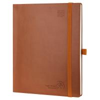 2024 26.5x21.5cm o grande planejador acadêmico Brown cobre Softcover