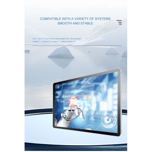 13.3'' 15.6'' 18.5'' 21.5'' ABS Open Frame Multi-touch Capacitive HDM1 IP66 Front Industrial Monitor With IPS LCD 2k