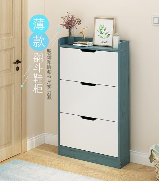 White 1.15m Length Shoe Sideboard Cabinet Fireproof For Storage