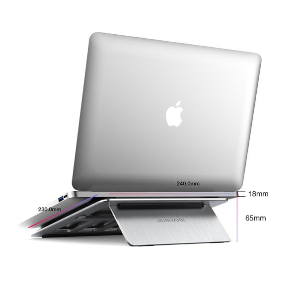 4mm Thick Foldable Aluminium Laptop Stand , 490g Minimalist Laptop Stand