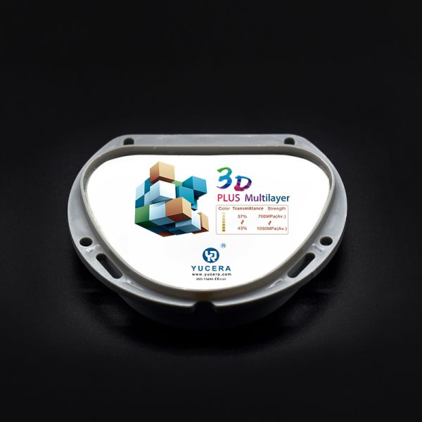 3Dプラス多層43％-57％6層3Dジルコニア歯科ブロックディスクCAD CAM 89mmシステム、ISO CE認証付き歯科ラボ用