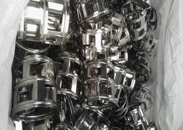Improved Stainless Steel Pall Rings Sliver White 100% Virgin Plastic Material