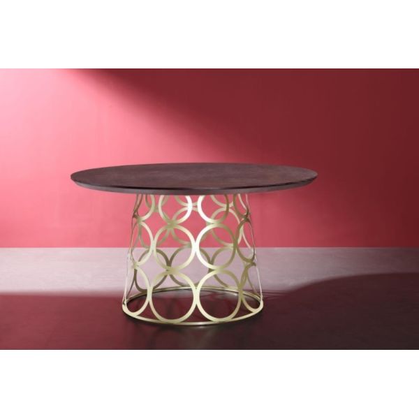 Salle de séjour Table à manger moderne Meuble 8 places Table métallique