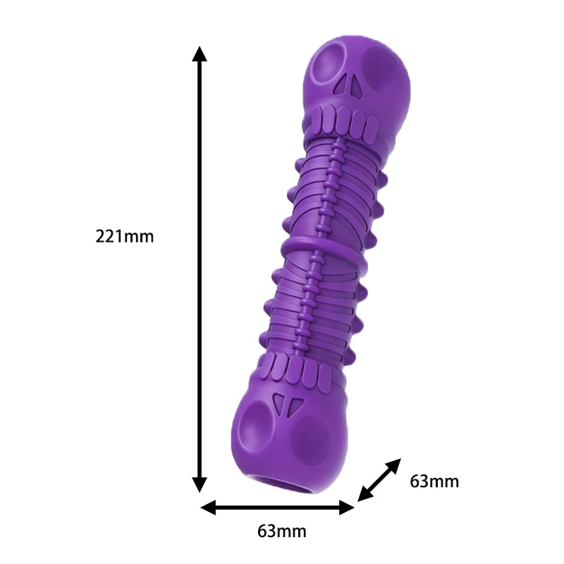 Natural Rubber Dog Bone Toy Silicone Bone Shaped Pet Teething Stick Chew Toy Teeth Cleaning Dental Care Puppy Supplies