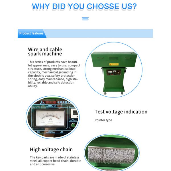 Latest Electronic Spark Tester for Wire and Cable 220V Insulation Wrap 1-Year Warranty