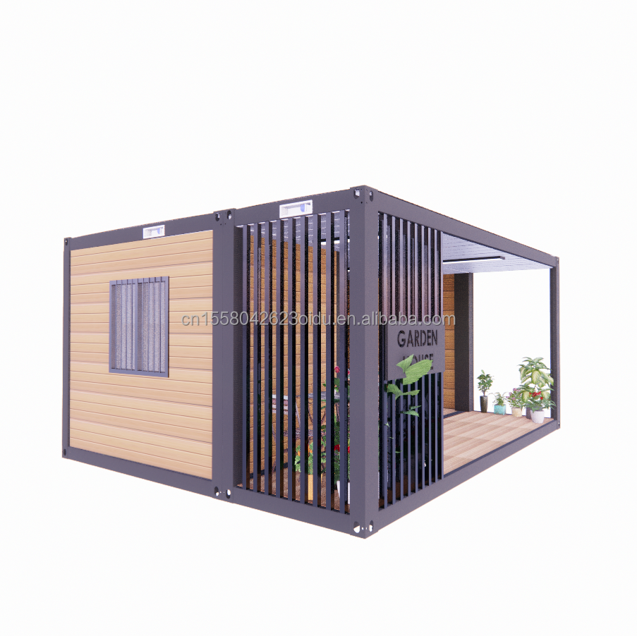 Customized Color 20ft Wooden House with Luxurious Garden Studio Flat Package Container and Mobile Bar Materials Used