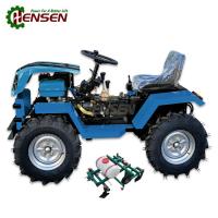 Petit tracteur à essence à quatre roues motrices multi-usages avec machine de paillage