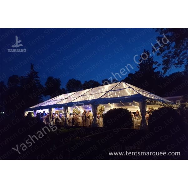 Transparent PVC Cover Outdoor Party Tent Marquee With Bright Lighting Decoration