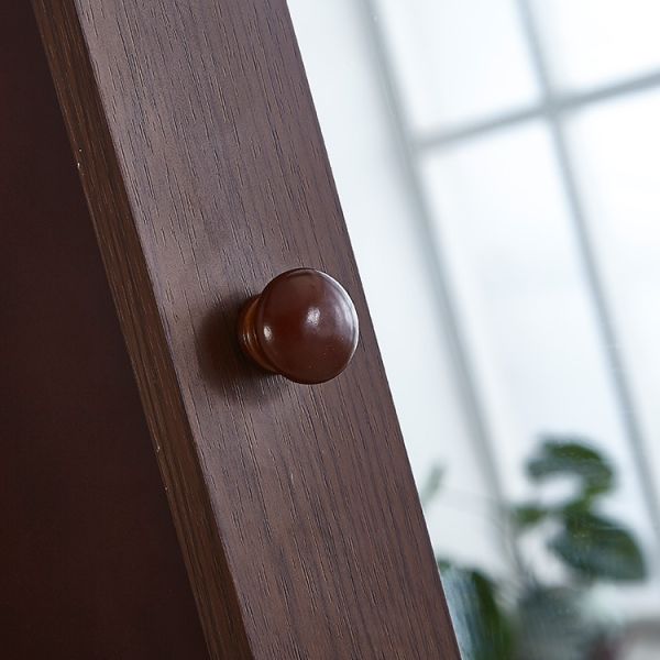 NC Painted 3mm Mirror Brown Wooden Built In Wall Ironing Board