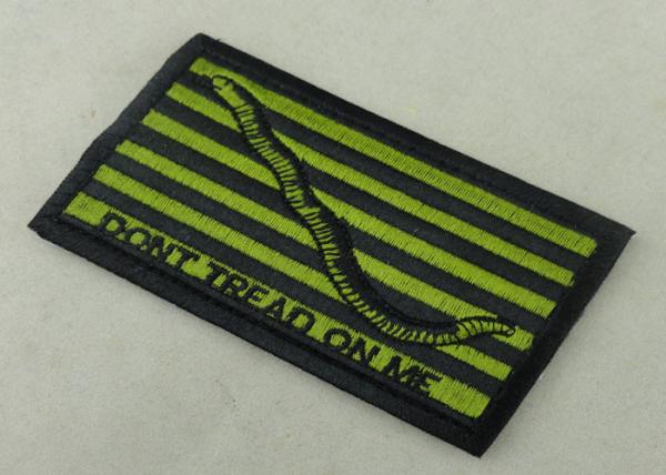 Eco - Friendly Custom Embroidery Patches Lockrand Laser Cut Flower Woven / Texile