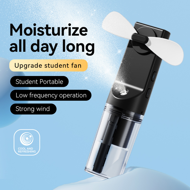 New Fans Hot Summer Handheld Spray Mini Cooling Foldable Fan USB Rechargeable Portable Folding Mist Fan With Water Portable