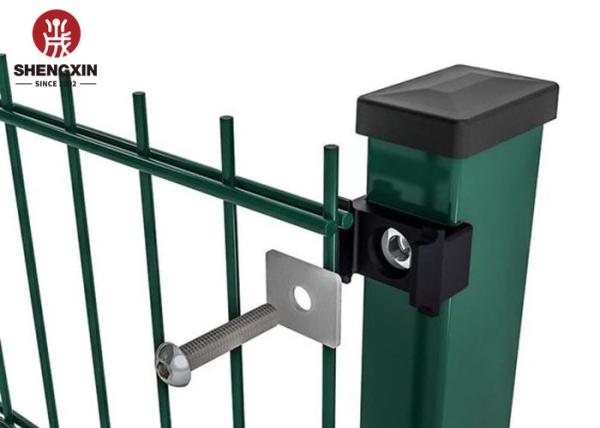 Gates Steel Metal Boundary Double Wire Fence Powder Coated Barrier