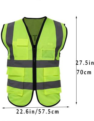 Polyester Hi Vis Waterproof Jacket Reflective Safety Vest EN20471 ANSI 107
