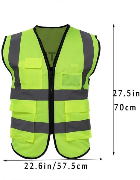 Polyester Hi Vis Waterproof Jacket Reflective Safety Vest EN20471 ANSI 107
