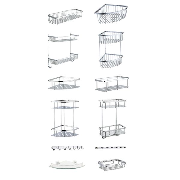 CUPC Bathroom Shower Accessories Five Pieces Toilet Paper Holder Towel Rack Set