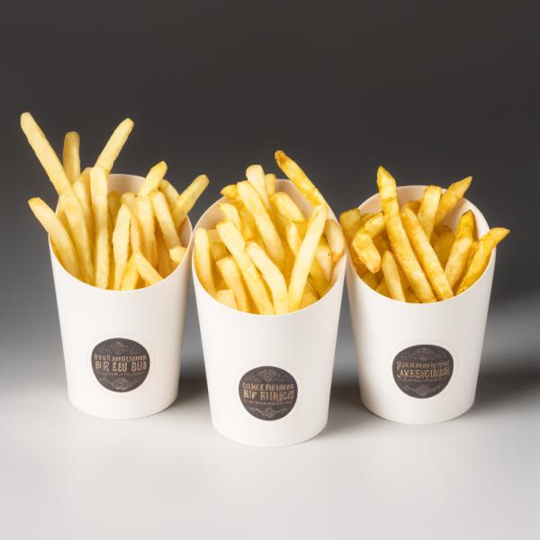 Disposable custom printing fast food potato chip takeaway packaging made of biodegradable kraft paper