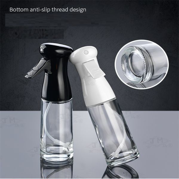Oil and Vinegar Dispenser for BBQ Kitchen Accessories Cooking Tools in White Glass