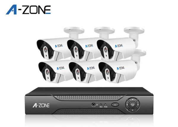 Nvr Ip Camera Kit 6CH 2MP Remote Surveillance Camera Kits Outdoor
