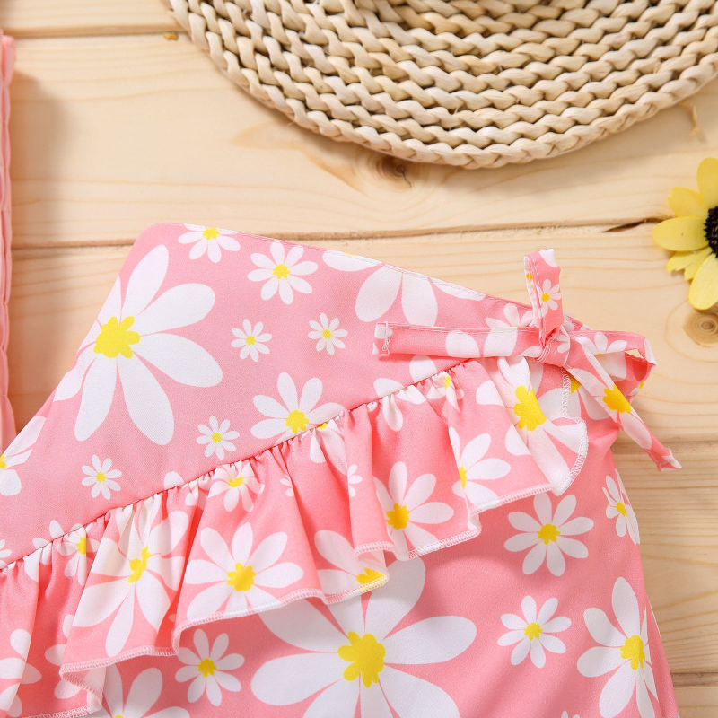 0.8M 31.5in Summer Children'S Clothing Short Suit With Skirt For Girls