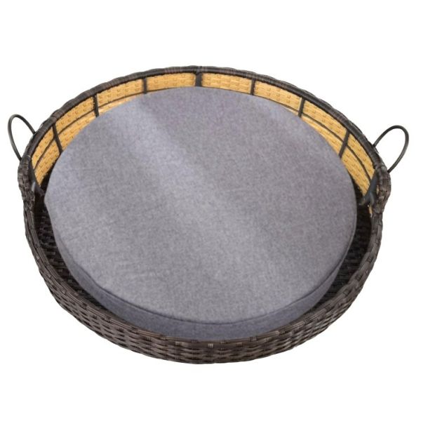 Swing Rattan Hanging Pet Bed PP Natural Woven Wicker Dog Cat Animal Sleeping House Baskets Outdoor Indoor