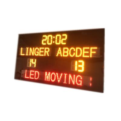 New Design Standard Electronic Soccer Scoreboard With Led Team Name And Moving Sign
