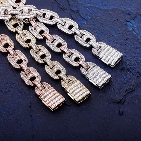 22inch 24inch Copper Necklaces Pig Nose Diamond Mens Necklace