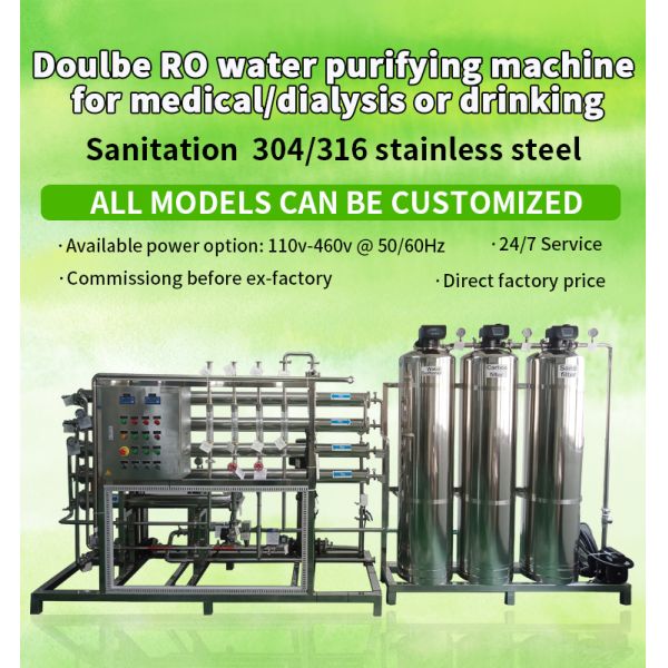 Medical ro water treatment plant machine for dialysis  water purification system for dialysis