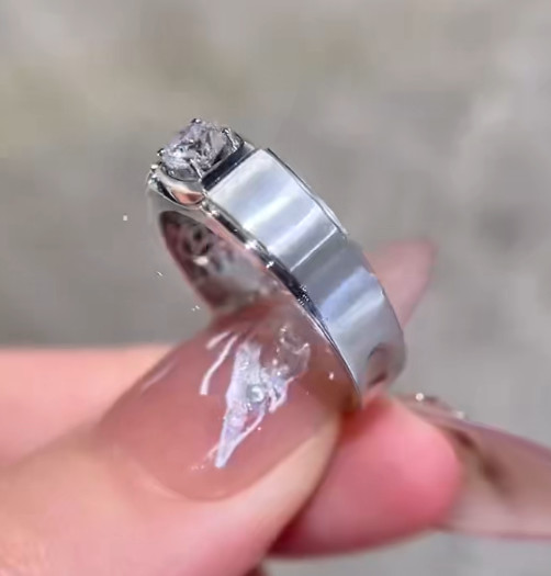 Ringe de diamants pour hommes, en laboratoire, Rings de diamants 18K, personnalisé.