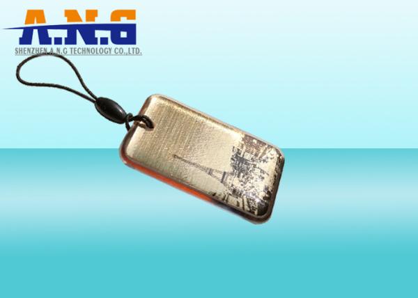 Proximity Resin Coated Key Epoxy Card , Crystal Epoxy ID Tag Read / Write