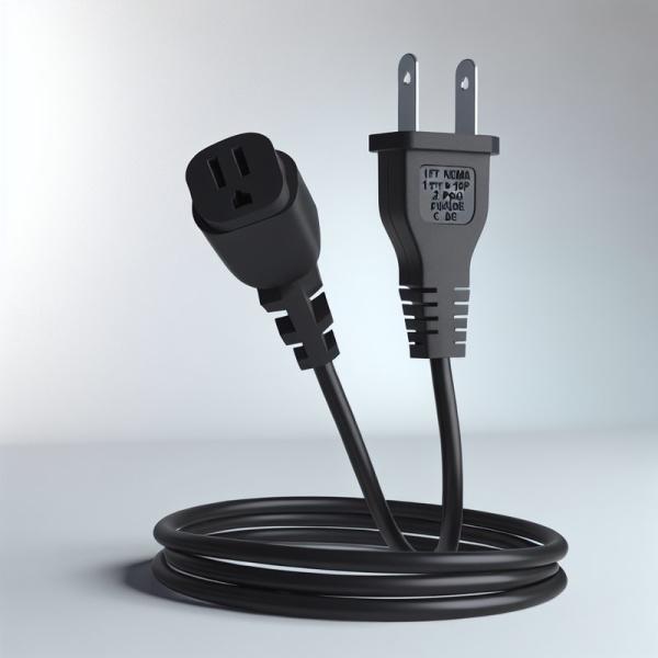 1FT NEMA 1-15P to C7 Power Cord 2-Prong AC Cable
