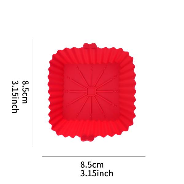 Air Fryer Silicone Pot Food Grade Safety Air Fryer Oven Accessories Square Easy To Clean Air Fryer Silicone Liner