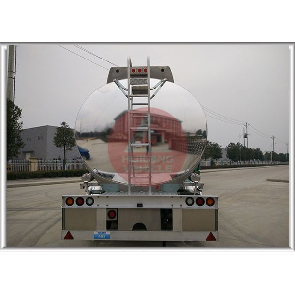 Dot Standard  Mobile Fuel Trailers Mirror Surface Aluminum Alloy Tank Body