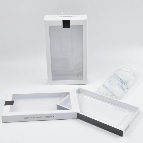Custom Made Iphone Case Carton Packaging Box Printing With Pet Window