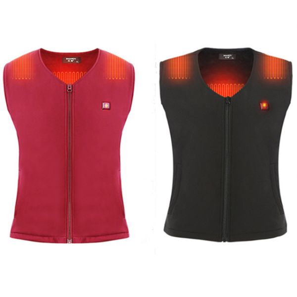 V Neck Rechargeable Heated Vest  7.4V 4400mAh Thermal Vests Ladies Spandex / Polyester