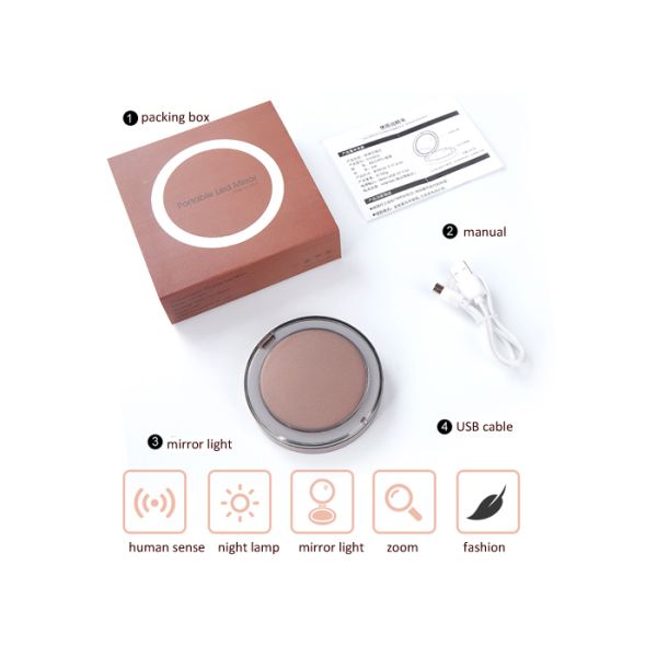 Touch Sensitive Makeup Vanity With Lights , Makeup Dresser Lights USB Rechargeable