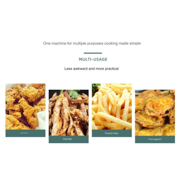 Commercial Deep Fryer Desktop Twin Cylinder Fryer Machine Easy to Operate and Clean