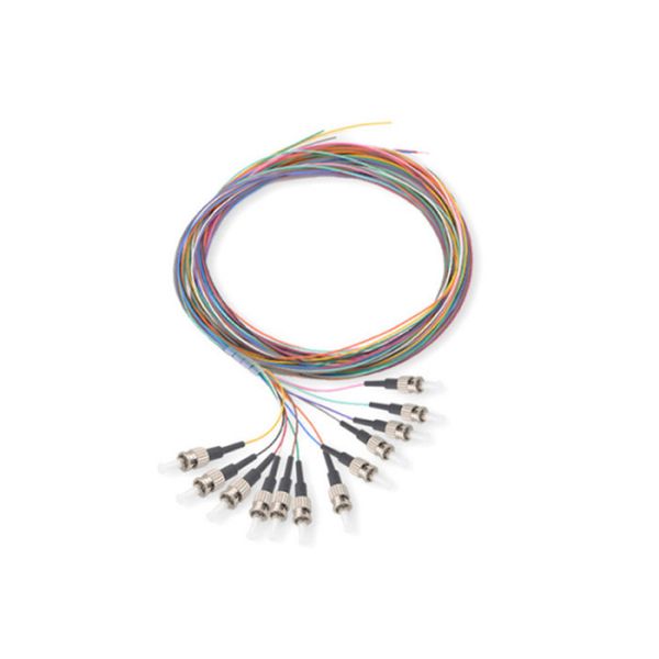 Custom Fiber Optic Pigtail with SC E2000 FC ST Connector 0.9mm 12 Colors Cable for Low Loss Transmission
