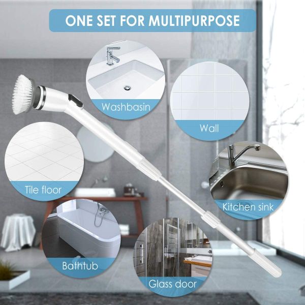 50HZ Electric Power Scrubber Brush 240V For Tile Floor 7V Battery