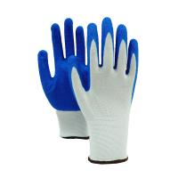 Des gants de travail en nylon bleu, résistant à l'abrasion et respirant